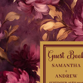 Livre D'or Mariage Boho Gold Bush élégant