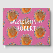 Livre D'or Mariage Boho Hot rose Fleur sauvage (Recto)