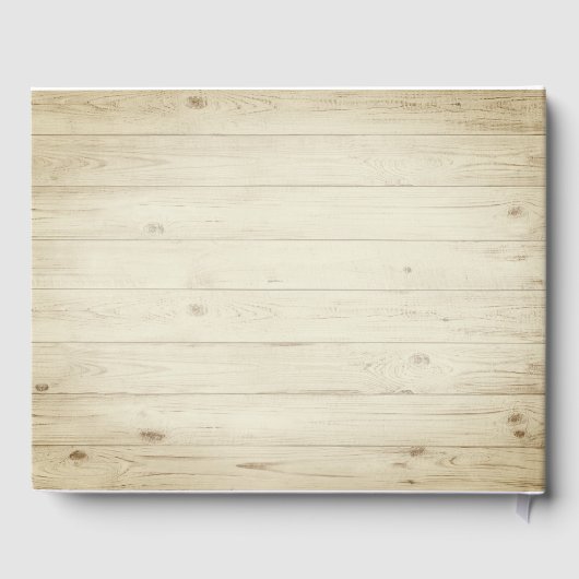 Livre d'or mariage Bois rustique Lumières à cordes (Verso)