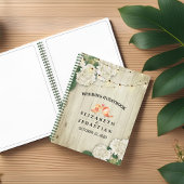 Livre d'or mariage Bois rustique Lumières à cordes