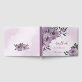 Livre D'or mariage botanique de fleurs violettes romantique (Complet)