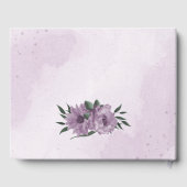 Livre D'or mariage botanique de fleurs violettes romantique (Verso)