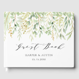 Livre D'or Mariage botanique du feuillage vert