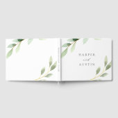 Livre D'or Mariage botanique du feuillage vert (Complet)