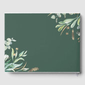 Livre D'or Mariage botanique élégant de verdure et d'or (Verso)