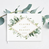 Livre D'or Mariage Botanique Gold Greenery