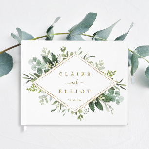 Livre D'or Mariage Botanique Gold Greenery