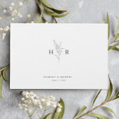Livre D'or Mariage botanique monogramme simple