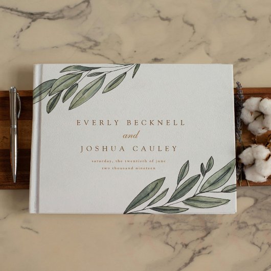 Livre D'or Mariage botanique romantique persistant