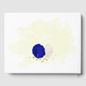 Livre D'or mariage botanique royal bleu et blanc or (Verso)