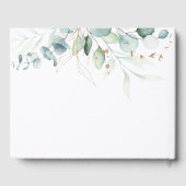 Livre D'or Mariage botanique vert et or (Verso)