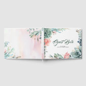 Livre D'or Mariage botanique vert et rose (Complet)