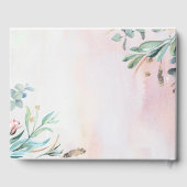 Livre D'or Mariage botanique vert et rose (Verso)