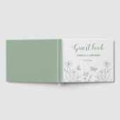 Livre D'or Mariage botanique vert sauge simple (Complet)