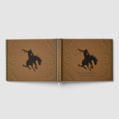 Livre D'or Mariage Brown en cuir Western Wild West Cowboy (Complet)