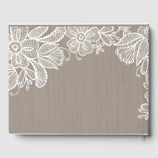 Livre D'or Mariage Burlap et Lace (Verso)