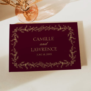 Livre D'or Mariage cadre floral toile de Bourgogne Champagne
