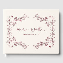 Mariage Cadre Floral Vintage Vin Rustique