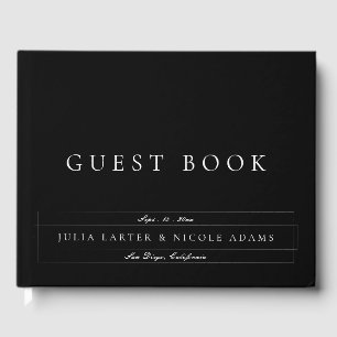 Livre D'or Mariage Calligraphie Classique Noir Ivoire Blanc