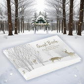 Livre D'or Mariage campagnard des neiges d'hiver White Woodla