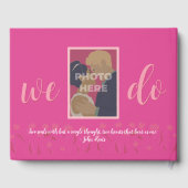 Livre D'or Mariage Chic Moderne Élégant Simple Rose (Verso)