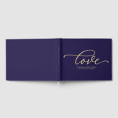 Livre D'or Mariage Chic Or Script Bleu Nuit (Complet)
