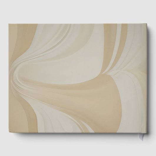 Livre D'or Mariage chinois d'art Abstrait beige (Verso)