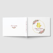 Livre D'or Mariage chinois double bonheur fleur couronne (Complet)
