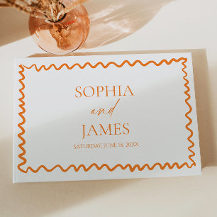 Livre D'or Mariage Citron Ondeux Fantaisiste Orange