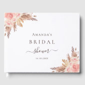 Livre D'or Mariage civil pampas herbe rose or (Recto)