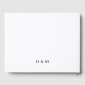 Livre D'or Mariage classique blanc minimaliste (Verso)