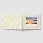 Livre D'or Mariage classique Elegant Damask Pattern or (Complet)