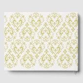 Livre D'or Mariage classique Elegant Damask Pattern or (Verso)