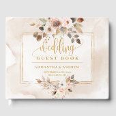 Livre d'or Mariage classique en poudre rose (Recto)