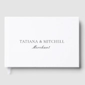 Livre D'or Mariage classique noir et blanc élégant (Recto)