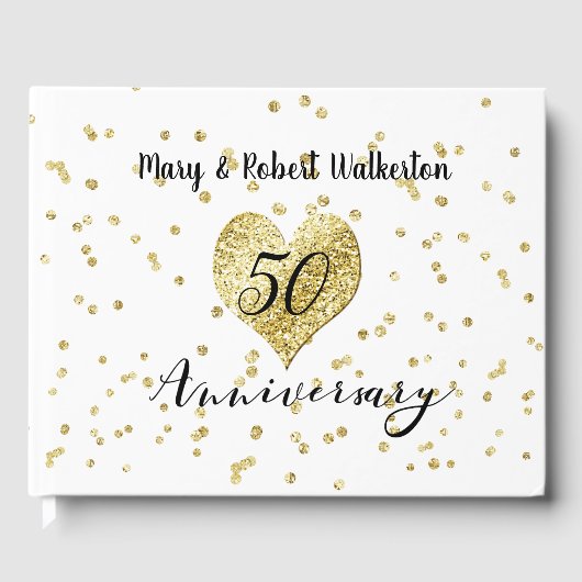 Livre d'or Mariage Confetti 50e anniversaire (Recto)