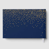 Livre D'or Mariage Confetti en or bleu marine et glam (Verso)