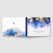 Livre D'or Mariage couleur or bleu (Complet)