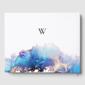 Livre D'or Mariage couleur or bleu (Verso)