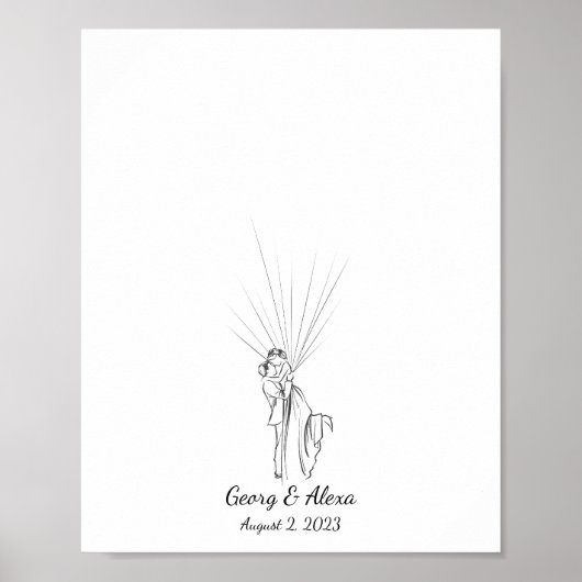 Livre d'or mariage Couple Fingerprint (Devant)