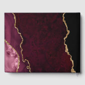 Livre D'or Mariage d'agate de Parties scintillant Red & Gold (Verso)