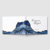 Livre D'or Mariage d'âge minimal bleu et or (Complet)