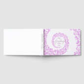 Livre D'or Mariage damassé rose élégant (Complet)