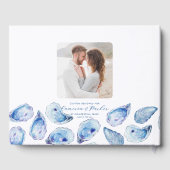 Livre D'or Mariage d'aquarelle bleu huster (Verso)