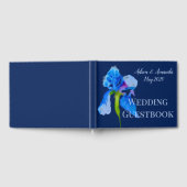 Livre D'or Mariage d'aquarelle Blue Iris (Complet)