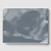 Livre D'or Mariage d'aquarelle Boho bleu (Verso)