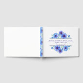 Livre d'or mariage d'aquarelle d'anémone bleu (Complet)