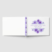 Livre d'or mariage d'aquarelle d'anémone violet (Complet)