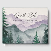 Livre D'or Mariage d'aquarelle de la forêt de Misty Mountain (Recto)