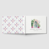 Livre D'or Mariage d'aquarelle de porte marocaine tropicale (Complet)